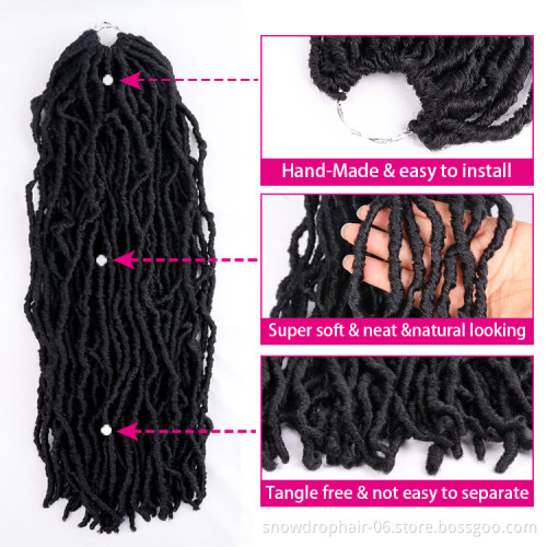 36 inches hair vendor  locs 613 black 24inch 2x wavy faux locs gpsy crochet hair locs 24 hair